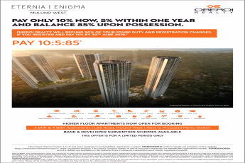 Higher floors apartments now open for booking at Oberoi Eternia & Enigma in Mumbai