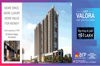 Ultra-spacious 2 RHK Rs 61 Lakh at ARP Valora Towers in Keshav Nagar, Pune