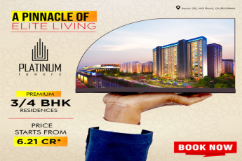 Ready to move luxury 3/4B HK apartments Rs 6.21 Cr onwards at Suncity Platinum Towers, MG Road, Gurgaon