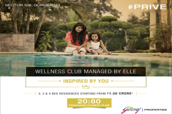 2, 3 and 4 bed residences starting from Rs 1.20 Cr at Godrej Prive in Gurgaon