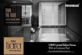 Own the rare 6 select palatial homes at Purva Tiara, JP Nagar, Bangalore