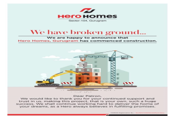 Construction update at Hero Homes in Gurgaon