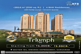 Triumph by ATS: Spacious 4 BHK Residences Redefining Luxury in Sector 104, Dwarka Expressway, Gurugram