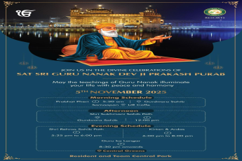 Celebrate Prakash Purab at Central Park on 5th November 2025