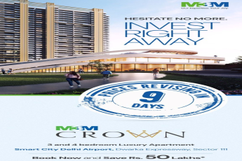 Price revising in 9 days at M3M Crown in Dwarka Expressway, Gurgaon
