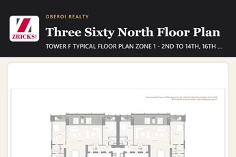 Oberoi Realty Three Sixty North Floor Plan: Tower F Typical Floor Plan
