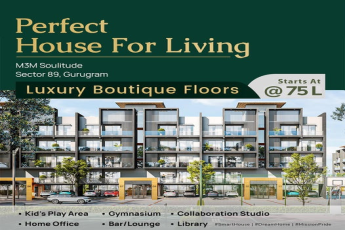 Luxury boutique floors price start  Rs 75 Lac at M3M Soulitude in Sector 89, Gurgaon