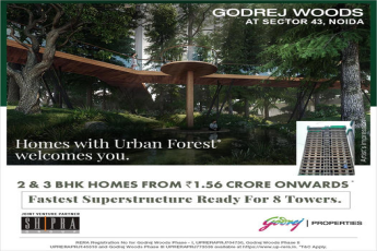 Fastest superstructure ready for 8 tower at Godrej woods, Noida
