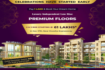 Signature Global Offering 2/3 BhK Luxury Low Rise Floors @ Rs 61 Lacs*in Sector 37D Dwarka Expressway, Gurgaon