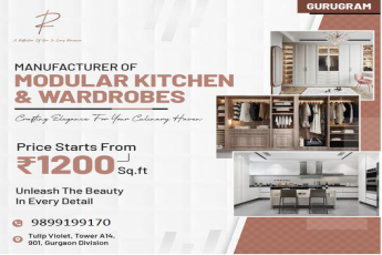 P Craftsmanship: Exquisite Modular Kitchens & Wardrobes Start at ?1200/Sq.ft in Gurugram
