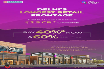 Delhi's Longest Retail Frontage by Omaxe || Premium Shops at ₹2.5 Cr. Onwards || Pay 40% Now in Sector 19B, Dwarka