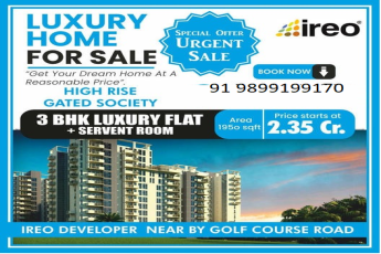 Secure Your Slice of Luxury with IREO's 3 BHK Homes Near Golf Course Road