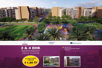 Book 3 & 4 BHK independent villa floor starting from Rs 1.85 Cr at Adani Samsara Vilasa, Gurgaon