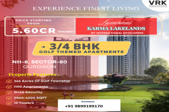 Karma Lakelands: The Pinnacle of Golf-Themed Luxury in NH-8, Sector-80, Gurgaon