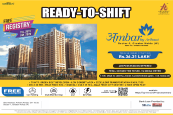 Free registry till 26th Jan. 2020 at Arihant Ambar in Greater Noida