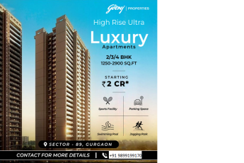 Godrej Properties Presents 'High Rise Ultra Luxury Apartments' - A New Era of Living in Sector 89, Gurgaon