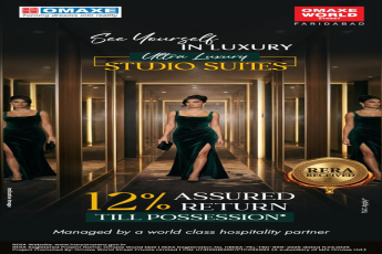 Invest in Omaxe World Studio Suites Now || 12% Assured Return Until Possession! || Luxury Studio Suites at Omaxe World Faridabad