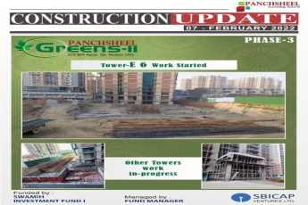 Tower E 6 work started at Panchsheel Greens 2 in  Sector 16, Greater Noida