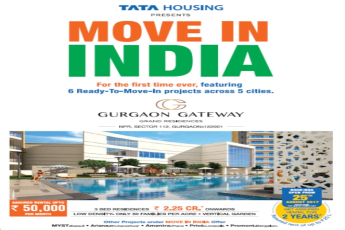 Tata Housing presents Gurgaon Gateway with 3 BR @ 2. 25 cr. with assured rental