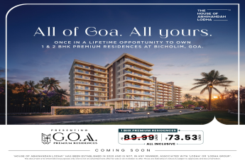 Own Your Dream Residence in GOA by The House of Abhinandan Lodha, Starting at 73.53 Lakh