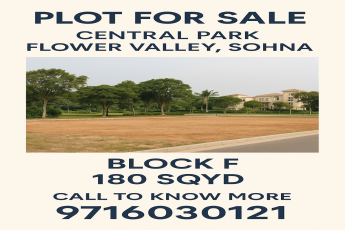 Exclusive Plot for Sale in Sohna || Secure Your Plot at Central Park Flower Valley || 180 Sqyd Plot in Block F Available