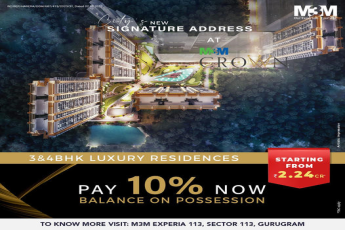 City's new signature address at M3M Crown in Sector 111 , Gurgaon
