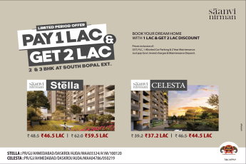 2 BHK Rs 37.2 lakh at Saanvi Nirman Celesta, Ahmedabad