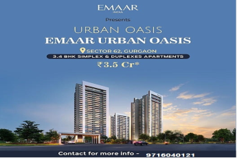 Emaar Urban Oasis: Redefining Luxury Living with 3 & 4 BHK Apartments in Sector 62, Gurgaon