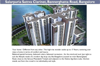 Express your individuality with the unique choice of a home at Salarpuria Sattva Clarinet