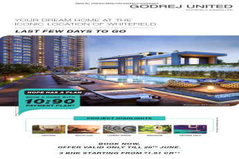 Your dream home Godrej United at the iconic location of Whitefield in Bangalore
