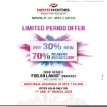 Book 3 BHK homes Rs 99.60 lakh onwards including GST at Hero Homes in Gurgaon