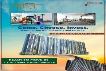 Ready to move-in 2.5 and 3 BHK apartments at Panchsheel Pratishtha in Noida