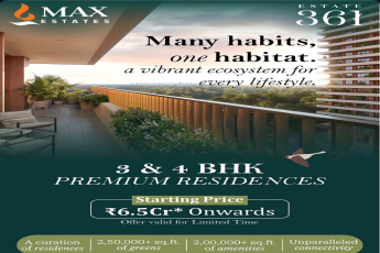 Discover Premium Living at Estate 361 by Max Estates, Starting at ₹6.5Cr Onwards