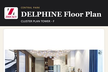 Central Park DELPHINE Floor Plan: Tower F Cluster Plan