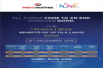 Festive offer benefits of up to Rs 6 Lac at Hero Homes in Sector 104, Gurgaon