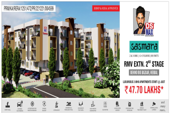 Luxurious 2 BHK apartments start just Rs 47.70 Lac at DS Max Sasmara, Bangalore
