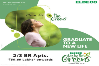 Clean Air by the Greens at Eldeco Offering 2 & 3 BR Apts. @ Rs 59.69 Lacs* in Sector 150 Noida