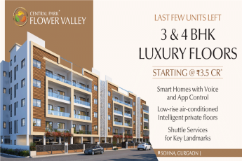 Smart homes with voice and app control at Central Park Flower Valley, South Gurgaon