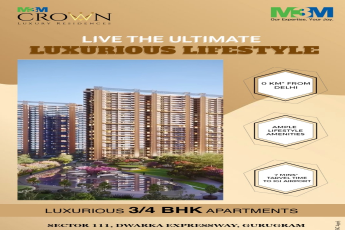 Live the ultimate luxurious lifestyle at M3M Crown in Dwarka Expressway, Gurgaon