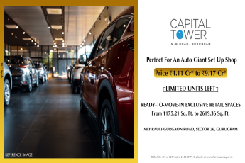 Ready to move in exclusive retail spaces at Emaar Capital Towers, Gurgaon