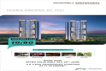 Offer valid only till 28th June at Godrej Meridien, Gurgaon