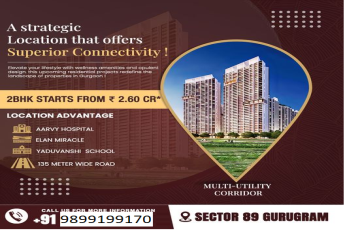 Redefining Urban Connectivity: Luxurious 2BHK Homes Start at ? 2.60 CR in Sector 89, Gurugram