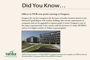 Offices in NCR now prefer moving to Gurgaon
