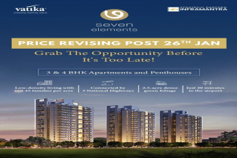 Price Revising Post 26th Jan, Secure Your Luxury Apartment in Vatika Seven Elements, Gurgaon Today!