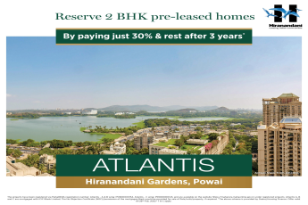 Paying just 30% & rest after 3 years at Hiranandani Atlantis, Mumbai