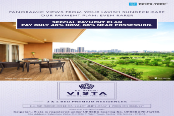 Special payment plan pay only 40% now, 60% near possession at Kalpataru Vista in Sector 128, Noida
