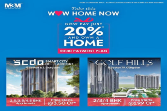 M3M's Spectacular Offer: Own a Luxury Home in Golf Hills or Smart City near Delhi Airport with Just 20% Down Payment