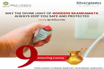 Panic button in master bedroom and master washroom at Silverglades The Melia, South of Gurgaon