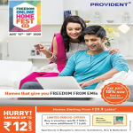 Pay only Rs 6.5 Lakh now and enjoy freedom from EMI at  Provident Housing Projects