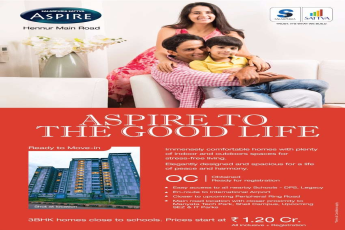 Aspire to the good life with ready to move homes at Salarpuria Sattva Aspire in Bangalore